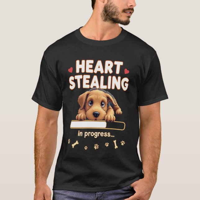 Camiseta Perro Terrier Airedale del Corazón Regalo Divertid (Anverso)