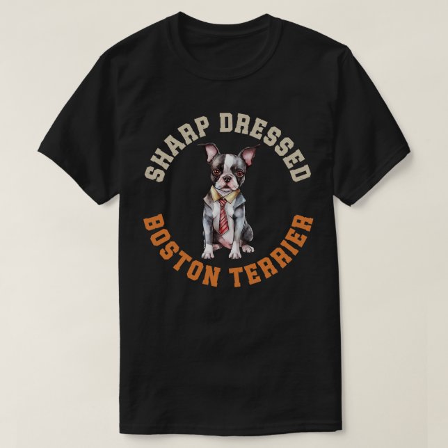 Camiseta Perro Terrier de Boston (Diseño del anverso)