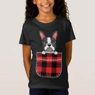 Camiseta Perro Terrier De Boston En Bolsillo De Buffalo Imp