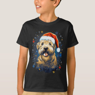 Camiseta Perro Terrier de trigo de capa suave de Navidad Ho