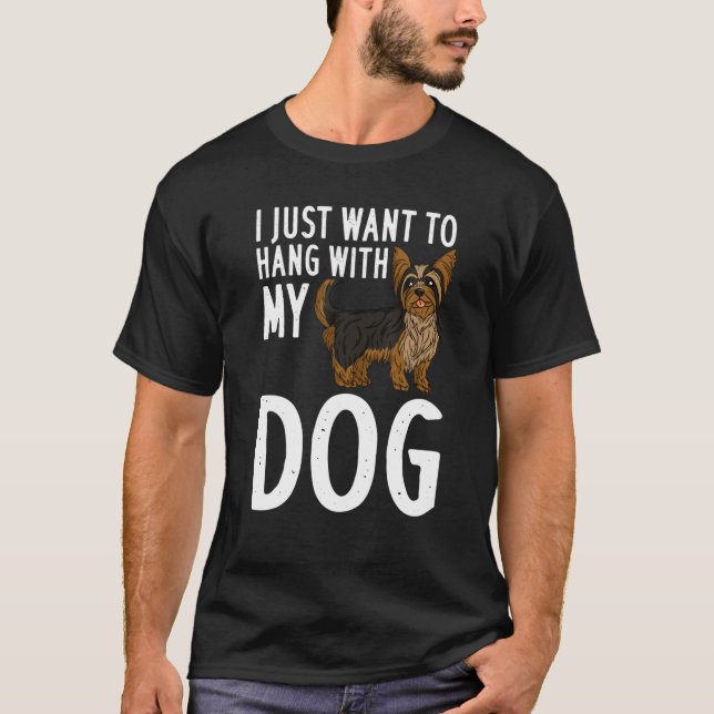 Camiseta Perro Terrier de Yorkshire Cachorros Dueño (Anverso)