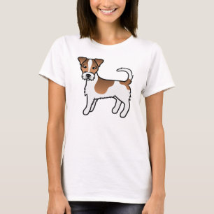 Camiseta Perro Terrier Jack Russell de pelaje áspero blanco