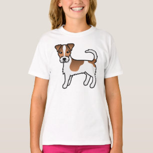 Camiseta Perro Terrier Jack Russell de pelaje áspero blanco