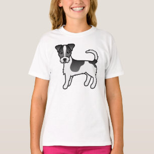 Camiseta Perro Terrier Jack Russell de pelaje áspero negro