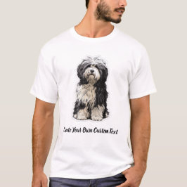 Camiseta Perro Terrier Tibetano Cree su propio texto person
