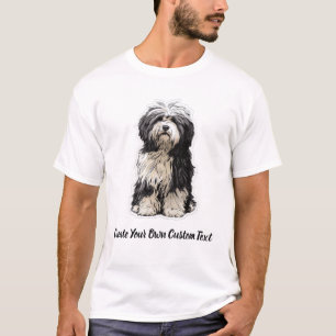 Camiseta Perro Terrier Tibetano Cree su propio texto person
