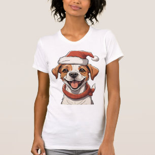 Camiseta Perro títere con Navidad Gorra Classic T-Shi