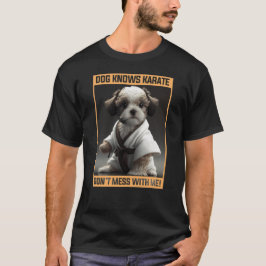 Camiseta Perro títere sabe que Karate no se mete conmigo