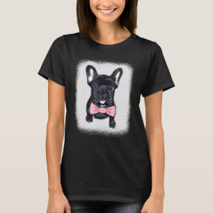Camiseta Perro toro francés amor R papá mamá Chica leopardo