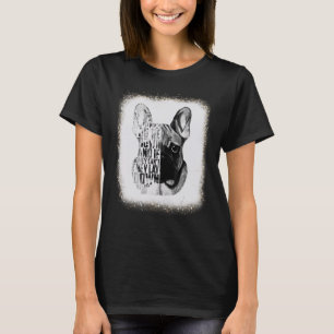 Camiseta Perro toro francés amor R papá mamá Chica leopardo