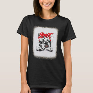 Camiseta Perro toro francés amor R papá mamá Chica leopardo