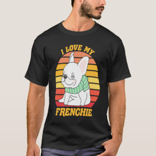 Camiseta Perro toro francés lindo me encanta mi perro franc