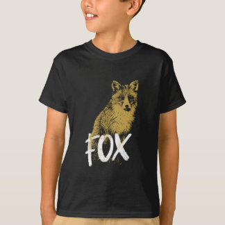 Camiseta Perro tótem del chamán de Fox, impresión a dos lad