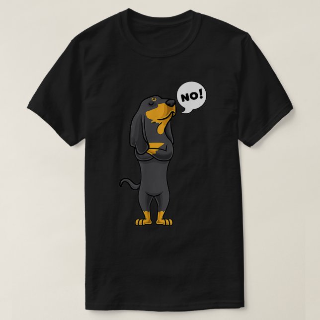 Camiseta Perro trabado negro y moreno (Diseño del anverso)