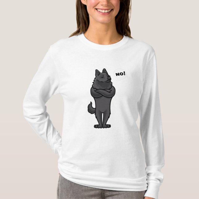 Camiseta Perro trabado Schipperke divertido (Anverso)