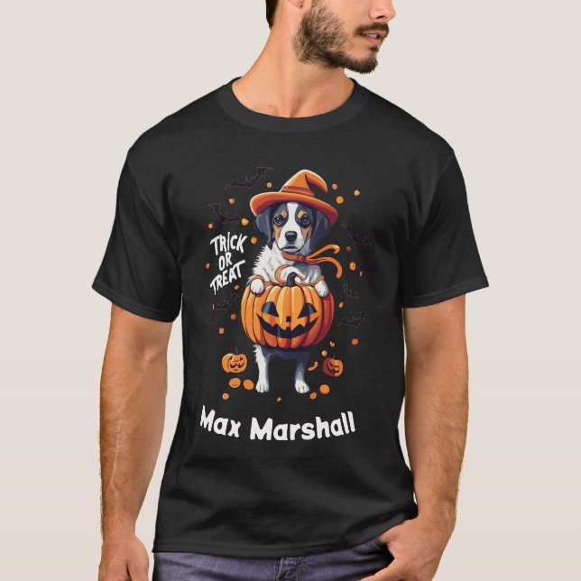 Camiseta Perro Trick o Trek - Negro de soire Spooktacular (Anverso)