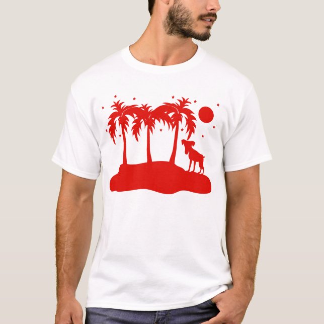 Camiseta Perro tropical (Anverso)