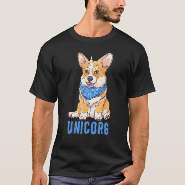 Camiseta Perro Unicorgi Corgi de raza lindo (Anverso)
