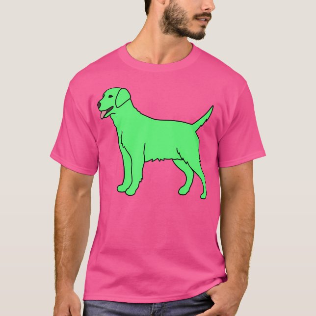 Camiseta Perro verde neón (Anverso)