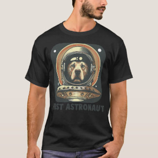 Camiseta Perro vintage astronauta