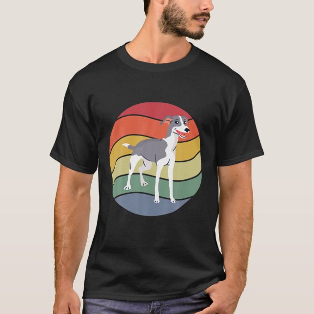 Camiseta Perro vintage de Greyhound (Anverso)