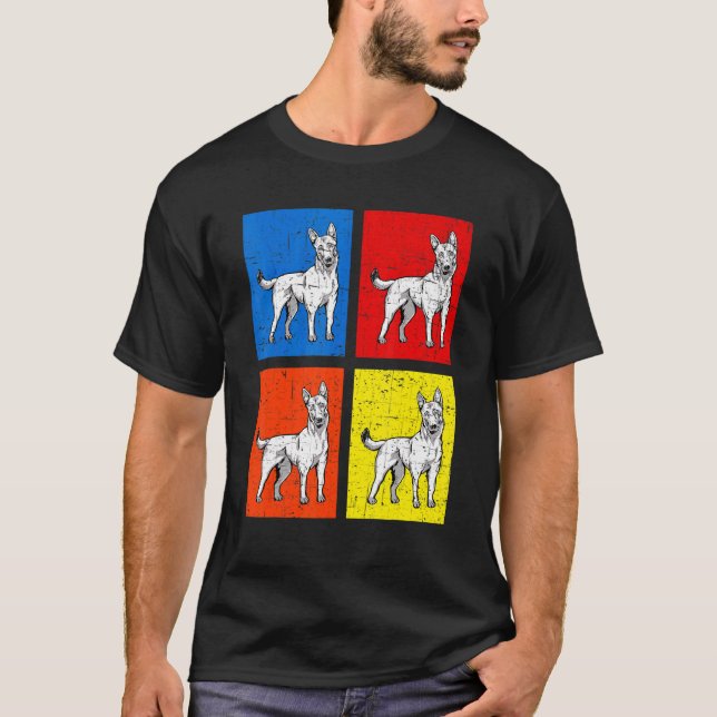 Camiseta Perro vintage Malinois belga (Anverso)