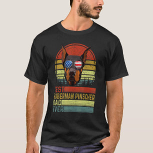 Camiseta Perro Vintage Mejor Doberman Pinscher Papá De Todo