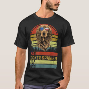 Camiseta Perro Vintage Mejor Mamá Cocker Spaniel Siempre Ma