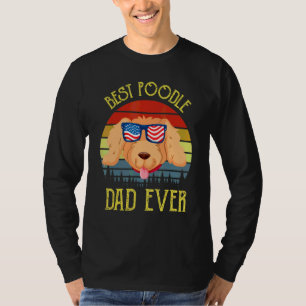 Camiseta Perro Vintage Mejor Poodle Papá Día del Padre Cach