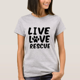 Camiseta Perro vivo del rescate del amor