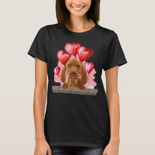 Camiseta Perro Vizsla Feliz Día de San Valentín Mascota Per
