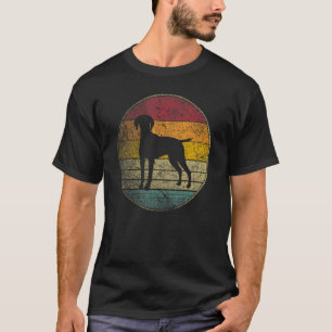 Camiseta Perro Vizsla Mascota Vintage Estilo Retro Años 70