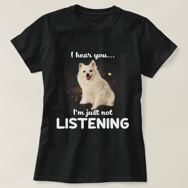 Camiseta Perro Volpino Italiano Oí Que No Te Oíste (Diseño del anverso)