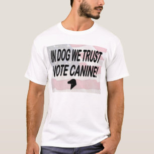 Camiseta Perro votado con bandera estadounidense