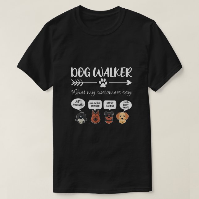 Camiseta Perro Walker Shirt Perro Walking Gift Divertido Pe (Diseño del anverso)