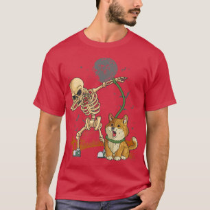 Camiseta Perro Walker Skeleton Corgi Perro Caminar