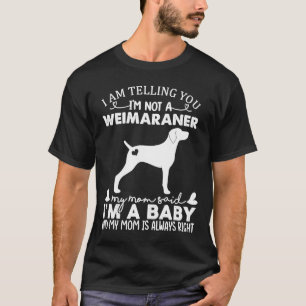 Camiseta Perro Weimaraner Para Mujeres Mamá Bebé Perro