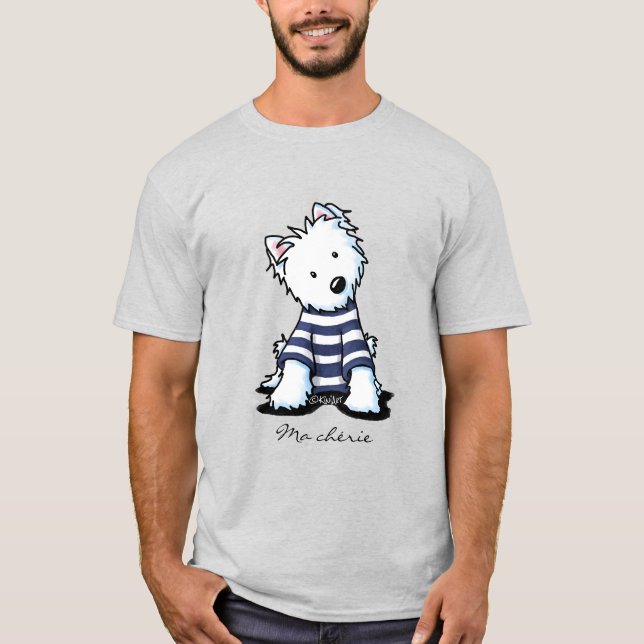 Camiseta Perro Westie de KiniArt Francés (Anverso)