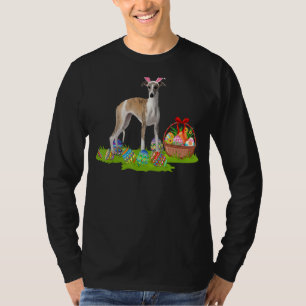 Camiseta Perro Whippet Easter Huevo de caza de conejo Whipp