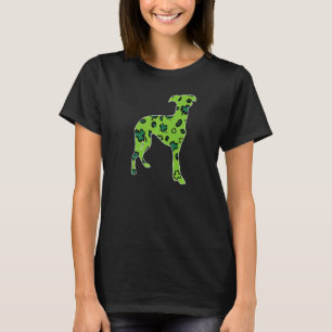 Camiseta Perro Whippet St Patrick S Day Leopardo verde Sham
