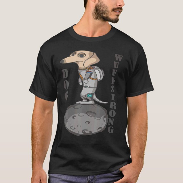 Camiseta Perro Wuffstrong Planetas Astronauta Tourist Space (Anverso)