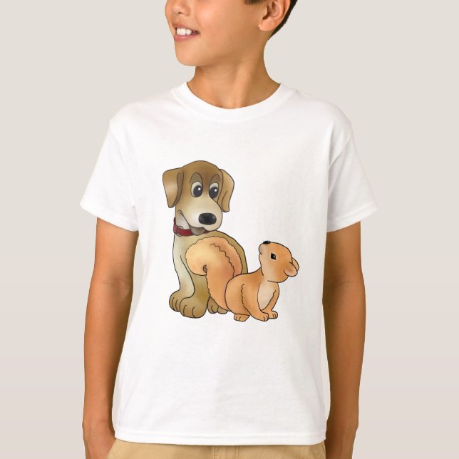 Camiseta Perro y ardilla (Anverso)