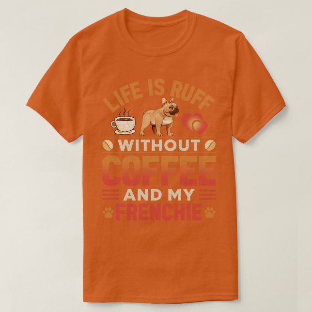 Camiseta Perro Y Café Francés (Diseño del anverso)