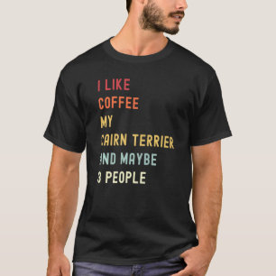 Camiseta Perro Y Café Retro De Cairn Terrier