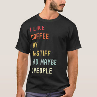 Camiseta Perro Y Café Retro Mastiff