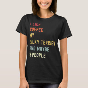 Camiseta Perro Y Café Silky Terrier Retro