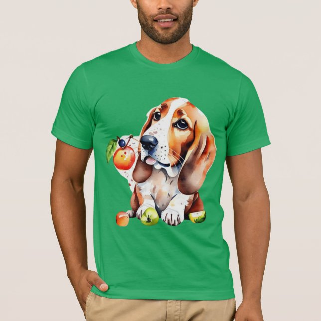 Camiseta Perro y frutas (Anverso)