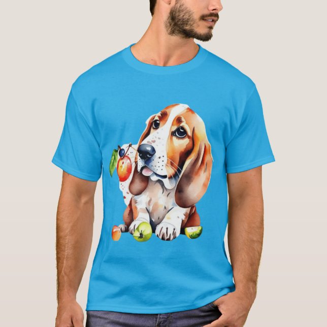 Camiseta Perro y frutas (Anverso)