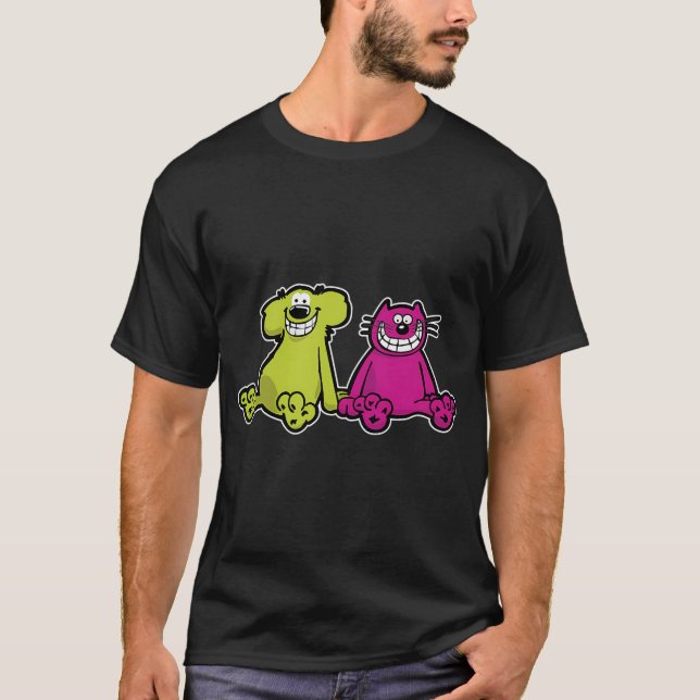 Camiseta Perro y gato (Anverso)