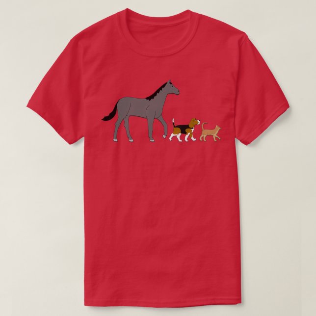 Camiseta perro y gato (Diseño del anverso)